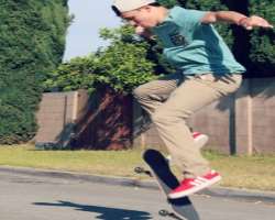 The star is also a good skateboarder.